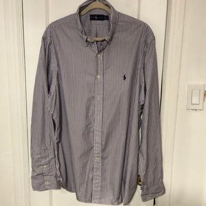 Ralph Lauren Men’s Purple Stripe ShirtSize 17.5/44